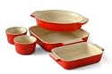 Le Creuset 5 pc stoneware set volcanic