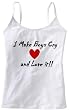 I MAKE BOYS CRY - BigBoyMusic BabyDolls - White Women's / Girls Camisole (Girlie / Babydoll)