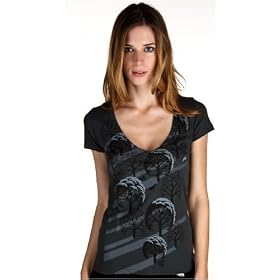 Buy Ames Bros. Dark Forest V Neck T-Shirt - Charcoal by Ames Bros.