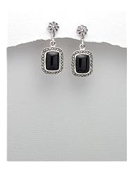 Marcasite Earrings In 92.5 Sterling Silver