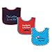 Luvable Friends Unisex Baby Cotton Terry Drooler Bibs with PEVA Back, Handsome, One Size