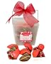 Belgian Milk Chocolate Dipped Valentines Fortune Cookies In White Container