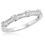 10k White or Yellow Gold Diamond Anniversary Stack Ring (1/10 cttw, H-I Color, I2 Clarity)