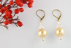 Swarovski Pearl Earring - Gold (Coco)