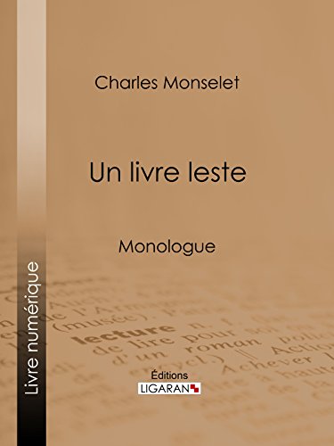 Un livre leste: Dialogue en deux scènes (French Edition)