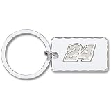 LogoArt Jeff Gordon Sterling Silver Keychain
