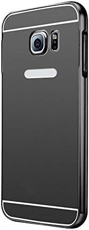 Samsung Galaxy S6 Edge Case, VeKite(TM) Luxury Aluminum Ultra-thin Mirror Metal Case Cover for Samsung Galaxy S6 Edge (Black)