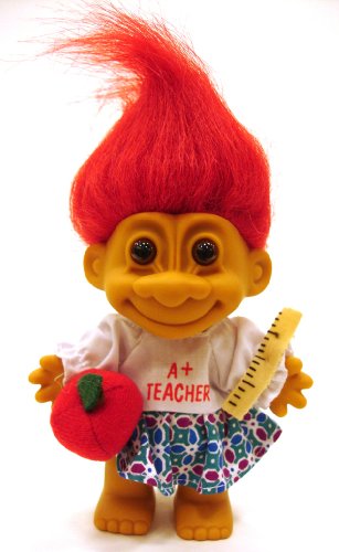 My Lucky A+ TEACHER Troll Doll (Red Hair)