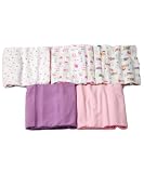 Gerber 5-Pack Flannel Receiving Blanket - Girls