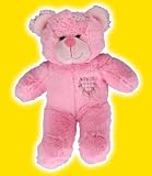 8" Pink Heart Patches Bear Make Your Own *NO SEW* Stuffed Animal Kit