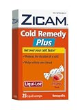 Zicam Cold Remedy Plus Sore Throat Liqui-Loz, Cherry,  25-Count Box