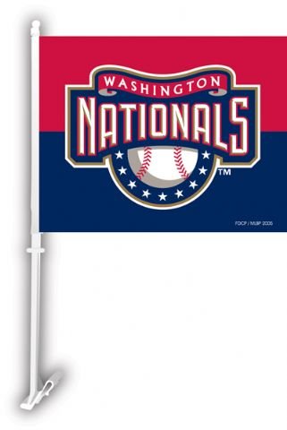 MLB Washington Nationals Car Flag W/Wall Brackett