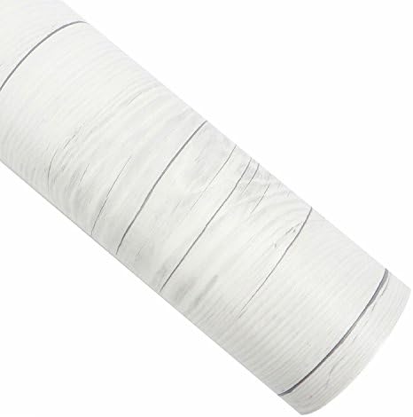 TOONILOVE® Self Adhesive Wallpaper Peel and Stick Removable Contact Paper White Wash Wood Effect DIY interior decorating WS-HWN-044 Size:1.64 ft x 9.84 ft
