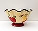 ACK Tuscany Garden Colorful Hand Painted Mixed Fruit, Pedestal Fruit Bowl 6.75