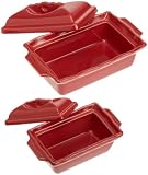 Esprit de Cuisine by Appolia Retangular 2 Piece Terrine With Lid Set, Red Currant