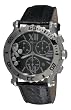 Chopard Women's 288499-3016 L Happy Sport Chronograph Leather Black Dial Watch