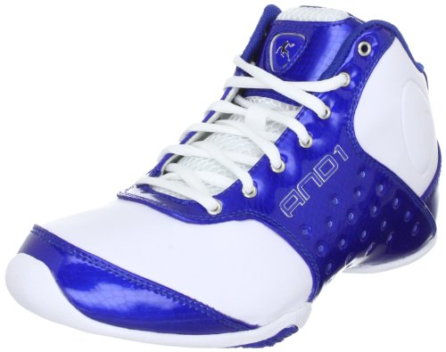 AND1 REIGN MID 1001201032, Scarpe da Basket unisex adulto, Bianco (Weiss (White/Royal/Silver)), 42.5