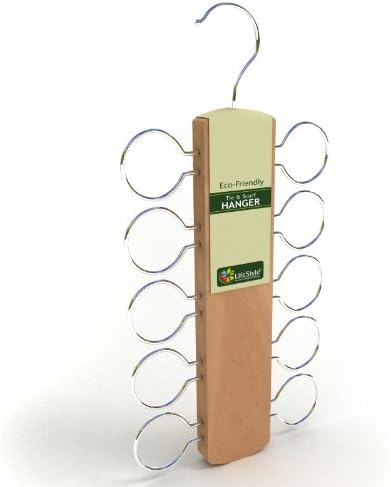 #1 Multi-Purpose Scarf Hanger/Organizer For Ties, Belts, Neckties, Hosiery, Tights Holder - 100% Anti-Snag Guarantee (Color: Natural)