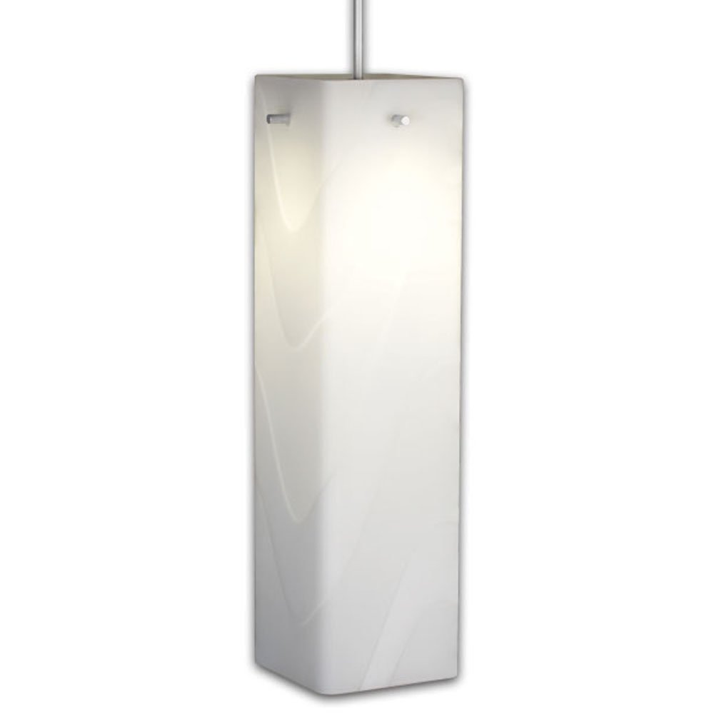 Houston 120 w White Glass (Matte Chrome GU24 Compact Fluorescent) Close