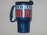 NEW YORK RANGERS 16 oz. Thermal Hot / Cold TRAVEL MUG with Snap-On Lid (includes a swivel opening)
