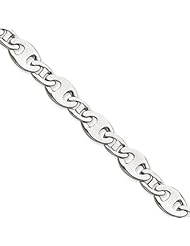 8.75mm, Sterling Silver, Flat Anchor Link Chain, 18 inch