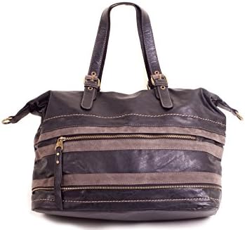 Dazly Women's Faux Leather Zipper Stitched Hobo Bag Black