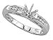 14K White Gold Diamond Engagement Ring Semimount
