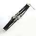 Meily(tm) Antique Chain Silver Infinity Double Birds Note Charms Leather Wrap Bracelet