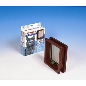 Cat Mate 4 Way Locking Cat Flap and Door Liner 235 (Colour: Brown)
