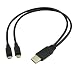 UCEC Dual Micro USB Splitter Charge Cable Power up to Two Micro USB Devices At Once From a Single USB Port (1pack)