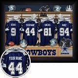 Dallas Cowboys NFL Customized Locker Room 11 x 14 Photograph - Black Frame