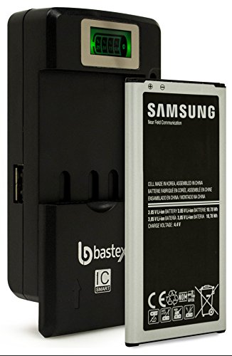 Samsung Galaxy S5 OEM Original Standard Li-ion Battery 2800mAh for Galaxy S5 - Non-Retail Packaging - Black/Silver (Certified Refurbished)plus One (1) Bastex External Dock LCD Battery Charger Samsung Galaxy S5 OEM Original Standard Li-ion Battery 2800mAh for Galaxy S5 - Non-Retail Packaging - Black/Silver (Certified Refurbished)plus One (1) Bastex External Dock LCD Battery Charger