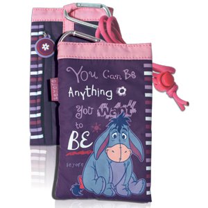 Disney Cell Phone & MP3 Pouch w/ Carabiner, Eeyore Purple Y41600 for Garmin nuvifone, iPhone 3G 3GS, BlackBerry Bold Curve Storm, HTC Hero Imagio Ozone Pure Snap Dash 3G myTouch 3G, LG enV3 enV Touch LX370 Neon, Samsung Alias2 Code Comeback Exclaim Freeform Hightlight Highnote Solstice