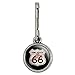Graphics and More Hawg Heaven Route 66 Highway Hog Biker Motorcycle Antiqued Charm Clothes Purse Suitcase Backpack Zipper Pull Aid