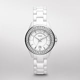 Fossil Riley Mini Ceramic Watch - White