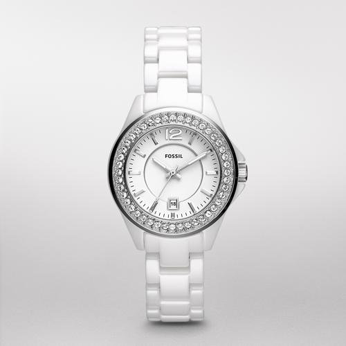 Fossil Riley Mini Ceramic Watch - White
