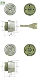 2個同一セットMIWA PRシリンダー LSPタイプ TE22 TMCY-229D キー6本付属　鍵 交換 取替え 扉厚37～41mm向け 美和ロック LSP SWLSP