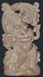Ganesh Playing Cimbals Hand Carved Stone Ganesha Statue 6.5"