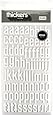 American Crafts Thickers Foam Letter Stickers, Daiquiri White