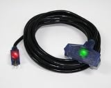 25' 12/3 SJTW Pro Glo Lighted 3-Way Ext Cord w/CGM Black
