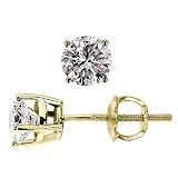 18k Gold Round Diamond Stud Earrings (1.75 ct. tw.)