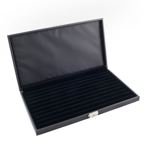 High Quality Lockable Jewelry Ring Display Storage Case Holds 72+ Rings with 9 Ring Rows-CBC72
