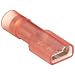 Morris Products 11970 Female Disconnect, Double Crimp, Nylon Fully Insulated, Red, 22-16 Wire Size, 0.032"X0.250" NEMA Tab  (Pack of 100)