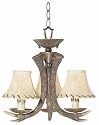 Antlers 3 Light Semi Flush Lamp