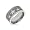 Eve's Addiction Stainless Steel Band of Stars Message Ring, 5