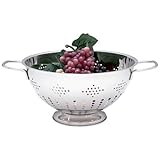 New Chefs Secret 9-1/2inch Surgical Stainless Steel Colander Polished Finis ....