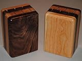 Oak and Walnut Steak Knife Block, Oak and Walnut