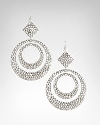 Geometric Multi Hammered Hoop Earring
