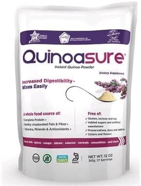 Quinoasure Instant Quinoa Powder Gluten Free -- 12 oz by Quinoasure