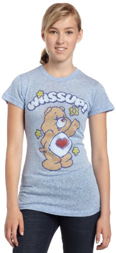 Junk Food Juniors Care Bears Wassup Loose Knit Triblend Short Sleeve Crew T-Shirt